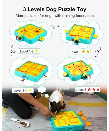 LACCEN Level 3 Interactive Dog Puzzle Toy for IQ Training - Treat Dispenser for Large, Medium, Small Dogs - Buy Online on GoSupps.com