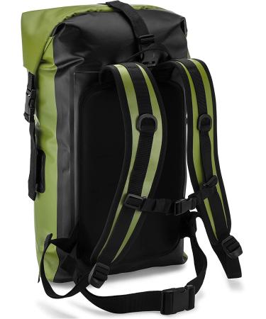Earth Pak Waterproof Backpack: 35L / 55L / 85L Heavy Duty Roll-Top Closure with Easy Access Front-Zippered Pocket and Cushioned Padded Back Panel for Comfort with IPX8 Waterproof Phone Case 55L Green - Buy Online on GoSupps.com