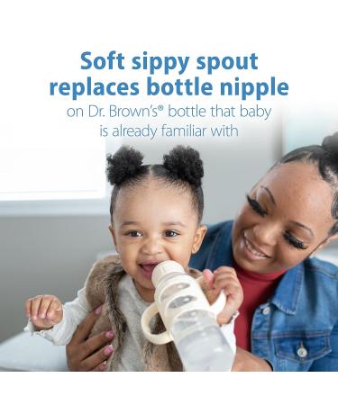 Dr. Brown s Milestones Narrow Sippy Bottle with 100% Silicone Handles Easy-Grip Bottle with Soft Sippy Spout 8oz/250mL BPA Free Light-Pink & Ecru 2 Pack 6m+ 2 Pack Light Pink & Ecru - Buy Online on GoSupps.com