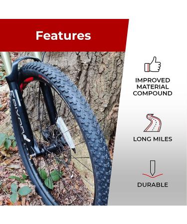 Fincci 27.5x2.10 Mountain Bike Tire Pair - Foldable Offroad Tires for Road MTB Mud Dirt Bicycle - Pack of 2 - Buy Online on GoSupps.com