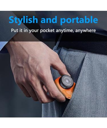 Mini Electric Beard Trimmer for Men - Portable Pocket Grooming Tool with 300mAh Battery (Yellow) | International Shipping Available - Buy Online on GoSupps.com
