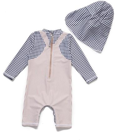 BONVERANO Baby Boys Swimsuit UPF 50+ Long-Sleeve One-Piece Toddler Bathing Suit 2-3 Years - Buy Online on GoSupps.com