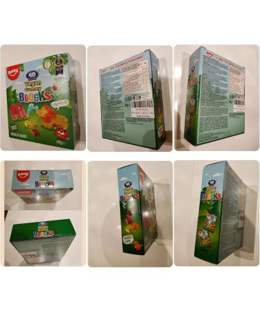  AMOS AMOS Candy Blocks & 3D Building Blocks 4 Flavors (Strawberry Watermelon Pineapple & Mango) Sweet Christmas Candy - 240g - Buy Online on GoSupps.com