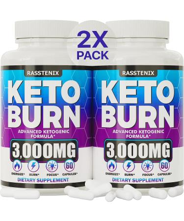 (2 Pack) Keto Pills - Lean Keto Diet Pills - Weight Fat Management Loss - Ultra Fast Prime Keto Supplement for Women and Men - Optimal Max Keto - 120 Capsules