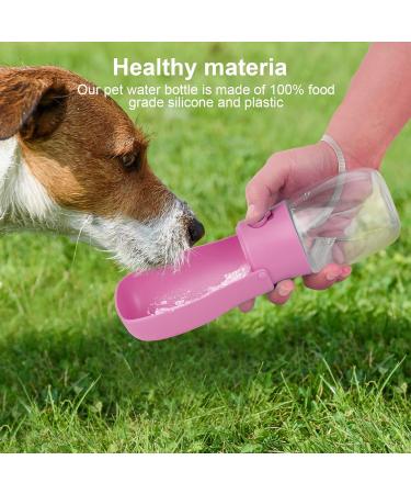 Portable Dog Water Bottle | On-the-Go Pet Hydration | Travel-Friendly & Leak-Proof for Dogs & Cats - Pink - Buy Online on GoSupps.com