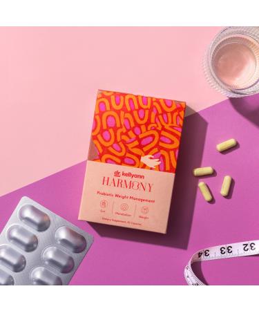 Dr. Kellyann Harmony Probiotic Weight Management (30 Capsules) Prebiotic and Probiotic to Support Weight Management and Promote Optimal Gut Health