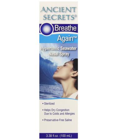 Ancient Secrets Breathe Again Adult Nasal Spray, 3.38 Fluid Ounce