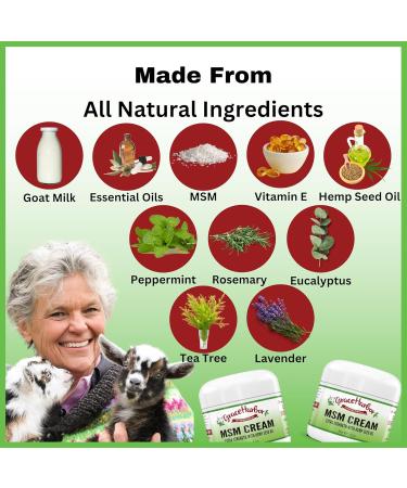 Grace Harbor MSM Cream Original Daily Skin Muscle and Joint Rub with Goat Milk Essential Oils & MSM Neck Back Shoulder Elbow Knee Hand and Foot Therapy 4 oz (3 Pack) - Buy Online on GoSupps.com