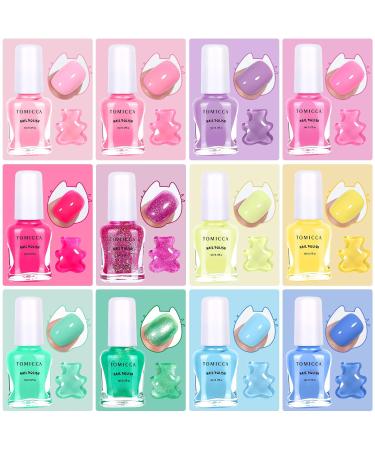 Tomicca Children s Nail Polish Set - 12 Non-Toxic Odorless Fast-Dry Peel-Off Colors | Perfect Gift for Girls | Ideal for Christmas & Special Occasions - Buy Online on GoSupps.com