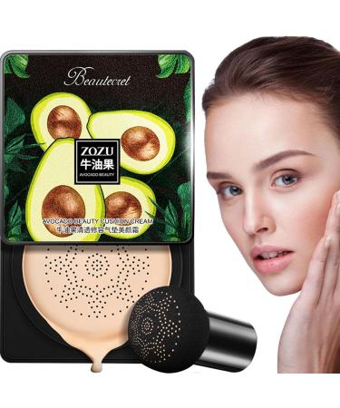 Richolyn CC Creme Mushroom Head - Avocado Moisture Cushion Foundation | Long-Lasting BB Cream for All Skin Types & Tones - Ivory - Buy Online on GoSupps.com