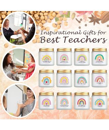 Uiifan 12 Pcs Teacher Appreciation Gifts - Organic Aromatherapy Candles | Stress Relief Scented Candle Set for Women | Perfect Christmas Thank You Gift - Buy Online on GoSupps.com