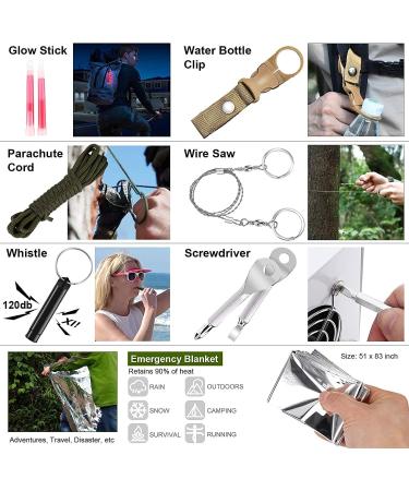 216 Pcs Survival First Aid Kit - Professional Gear for Emergency Hiking, Hunting, Camping - Green - Buy Online on GoSupps.com