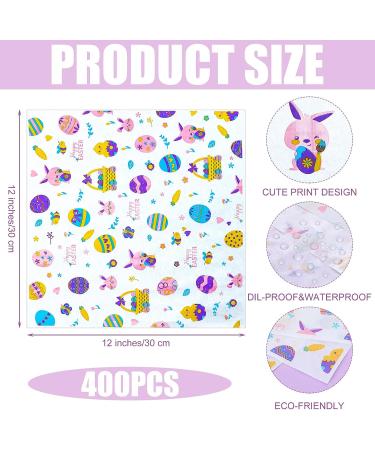 400 Pcs Easter Wax Paper Oil Proof Food Wrapping Paper Sheets Easter Wax Paper Sheets Greaseproof Deli Paper Sandwich Wrap Food Basket Liners with Rabbit Egg Pattern for Kitchen Food  12'' x 12'' - Buy Online on GoSupps.com