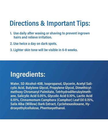 Terez & Honor Razor Bump Serum - After Shave Roll-On for Ingrown Hairs, Burns & Bumps - Men and Women (Pack of 2, 7.06 oz) - Buy Online on GoSupps.com