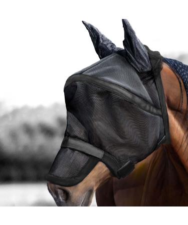Harrison Howard Maskology Supreme Horse Fly Mask black (L) L black