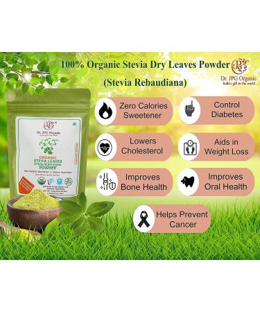QURAOrganic Stevia Leaves/Leaf Sugar Free Powder-Diabetic Care-228g-Stevia Rebaudiana-India Organic Certified-100% Organic (114g+114g 228g/0.5LB) - Buy Online on GoSupps.com