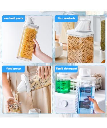 Airtight Detergent Dispenser with Measuring Cup Laundry Detergent Washing Powder Storage Box Washing Powder Container Storage Bucket Detergent Box for Soft Washer (1900 ml) - Buy Online on GoSupps.com