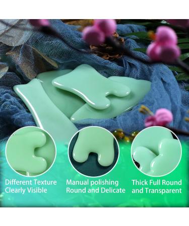 4 Pack Jade Gua Sha Tool Set - Facial and Body Scraping Boards for Acupuncture Therapy and Trigger Point Treatment - Yellow - Buy Online on GoSupps.com