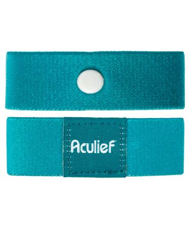 Aculief - Acupressure Bracelet - Wearable Natural Nausea Relief - for Motion Sickness Morning Sickness and Chemotherapy-Induced Nausea - Sleek Slim Wristband (Blue)