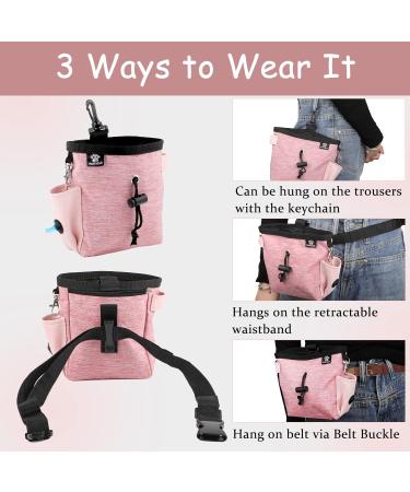 Buy Svalor Dog Treats - Versatile Hands-Free Pink Training Feed Bag with Feces Dispenser & Adjustable Belt - Buy Online on GoSupps.com