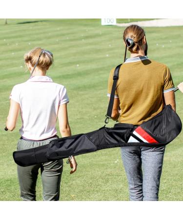 LZFAN Golf Club Bag Mini - Lightweight Driving Range Carrier for Men, Women, and Kids - A-Thickened Black - Buy Online on GoSupps.com