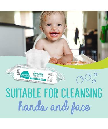 Seventh Generation Baby Wipes Unscented & Sensitive 64 Count (Pack of 4) - Gentle & Hypoallergenic - Buy Online on GoSupps.com