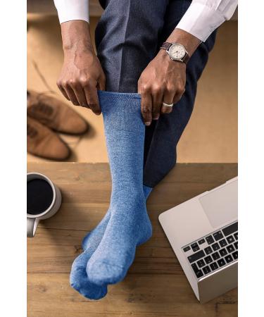 IOMI 6 Pair Mens Bamboo Diabetic Socks - Navy Blue Crew Non Binding Seamless Socks 7-12 - Buy Online on GoSupps.com