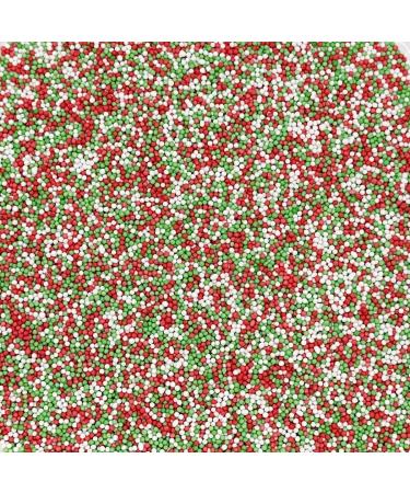 Christmas Red, Green & White Mix Cake Topper Sprinkles - 30g Edible Festive Decorations for Xmas Themed Party Cakes - Buy Online on GoSupps.com