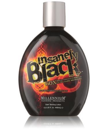 Millenium Tanning Insanely Black 60X UV Bronzer Accelerator Tanning Lotion 2 Count 13.5 fl oz 13.5 Fl Oz (Pack of 2)