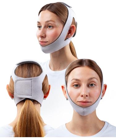 BRISON Anti Snoring Chin Strap - Adjustable Snore-Stopper Face Mask for Men & Women - Comfortable Mouth Closure for Better Sleep - Grey - Buy Online on GoSupps.com