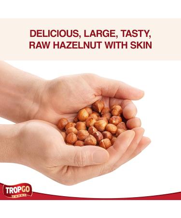 Tropgo Raw Hazelnuts - 500g - Packed Fresh Large Hazelnut - Premium Quality Nuts for a Healthy Heart High in Fibre & Minerals - Perfect for Snacking - Buy Online on GoSupps.com