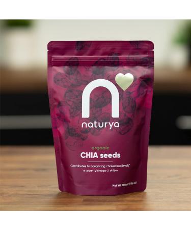 Naturya Organic Raw Chia Seeds 300g - Superfood Rich in Omega-3 & Fiber - Buy Online on GoSupps.com