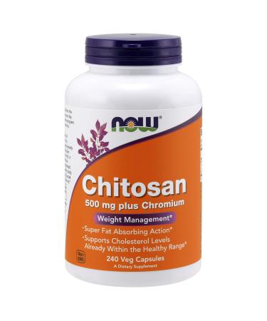Now Chitosan 500 Milligrams with Chromium, 240 Vegetarian Capsules