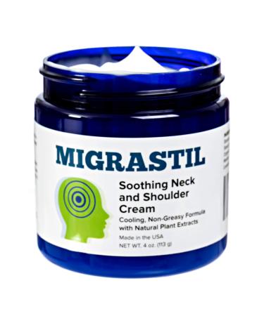 Migrastil Soothing Neck & Shoulder Cream - Fast-Acting & Powerful - Stop Migraine & Tension Headaches and Muscle Pain - Non-Greasy Topical Cream (4 oz.)