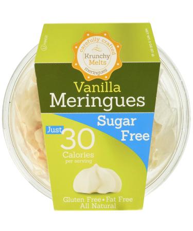 Krunchy Melts - Original Sugar Free Meringue Cookies - Vanilla Flavor - Meringues - Zero Net Carbs - Gluten Free - Nut Free - KETO Snack - 30 Calories Per Serving - Low Calorie Snack - Sweet Treats - Kosher Pareve - Box Of