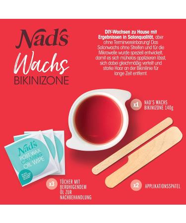 Nads Brazilian Wax Set - Coarse Hair Removal Wax for Bikini & Armpits | No Strips Needed | International Shipping - Buy Online on GoSupps.com