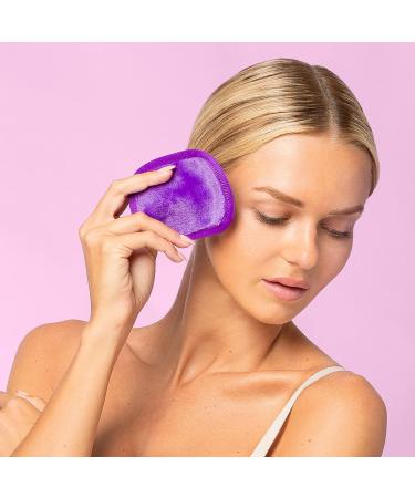 Washable Reusable Make-Up Removal Pads | Lilly Skin Microfiber Towels Box of 7 - Intensive Violet - Buy Online on GoSupps.com
