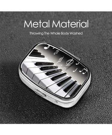 Buy Cute Piano Music Symbol 2 Compartment Pill Case | Small Travel Pill Organizer for Purse & Gifts - Buy Online on GoSupps.com