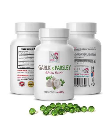 anti-oxidant supplements - GARLIC AND PARSLEY ODORLESS FORMULA - garlic supplements garlic and parsley supplements parsley supplements odorless garlic supplements parsley - 1B 100 Softgels