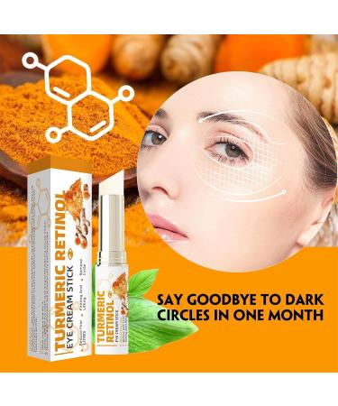 Turmeric Retinol Eye Cream Stick - Hydrating Anti-Aging Balm for Dark Circles & Puffiness - 2PCS - Buy Online on GoSupps.com