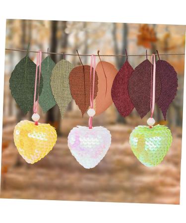 Alipis 6pcs Heart Sequin Pendant Ornament Christmas Polished Ball Valentine's Day Hanging Tags Appendix - Buy Online on GoSupps.com