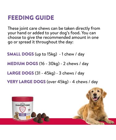 Harringtons Advanced Science Senior Dog Joint Care Supplements 150 Chews - Omega 3, Vitamin C & E for Senior Dogs - Buy Online on GoSupps.com