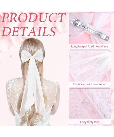 5-Piece Pearl Pink White Lace Bow Bachelorette Party Wedding Decorations & Gifts - Buy Online on GoSupps.com