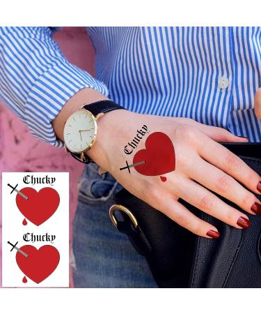 30 Pcs Bride of Chucky Tattoos | 3 Styles Chucky and Tiffany Temporary Tattoos - Buy Online on GoSupps.com