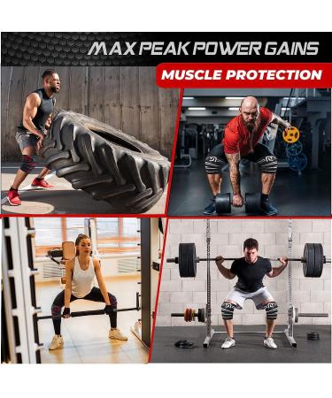 XR Knee Wraps 78 Elasticated Straps for Weightlifting | IPL & USP Approved, No-Slip Design for Squats, Powerlifting | Blue-White (Pair) - Buy Online on GoSupps.com