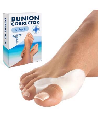 3 Pairs x Gel Bunion Corrector Toe Protectors Straightener Separators Toe Spreader (6 pcs)