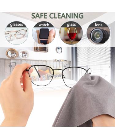 Extra Large Microfiber Cleaning Cloths - 4PCS 12x12 Inch Eyeglass Lens & Glass Cleaner - Reusable & Ideal for Glasses - Buy Online on GoSupps.com