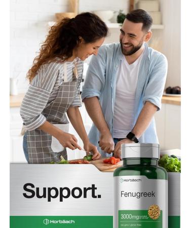 Horb ach Fenugreek Capsules 3000 mg | 150 Count | Non-GMO & Gluten Free Extract | Fenugreek Seeds - Buy Online on GoSupps.com