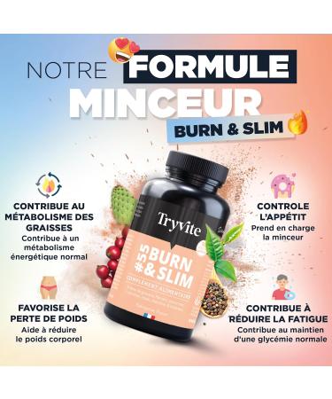 Fat Burner for Men and Women | Powerful and Effective Hunger Suppressant Slimming Weight Loss Quickly | TRYVITE Burn & Slim | 90 Capsules - Buy Online on GoSupps.com
