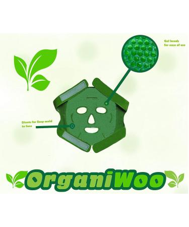 OrganiWoo Hot & Cold Therapy Face Ice Mask - Flexible Beads for Migraines Puffy Eyes Hangovers | Includes Freezer Bag - Buy Online on GoSupps.com